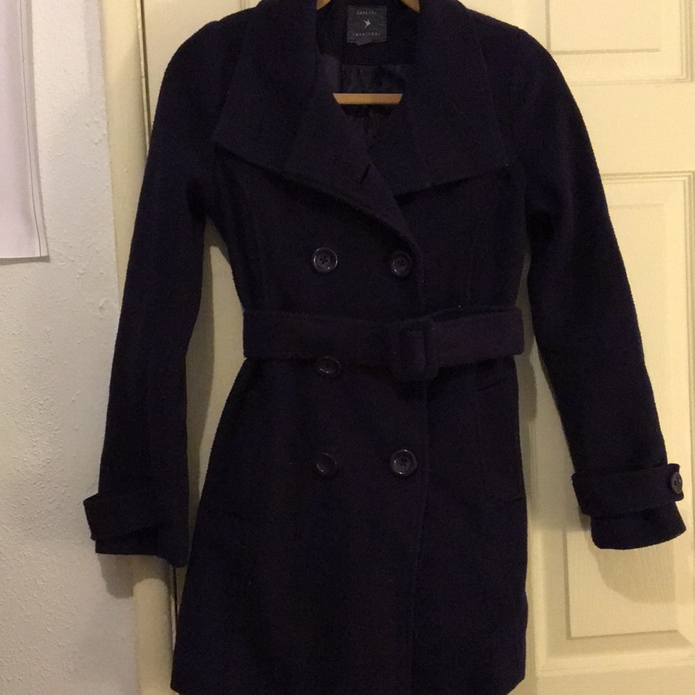 Button Down Belted Peacoat